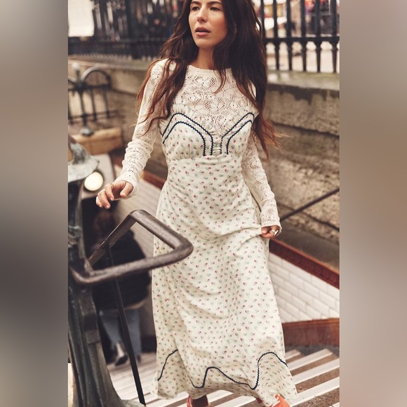 Free People Sweet Hearts Midi Dress, Medium, NWOT - Picture 8 of 8